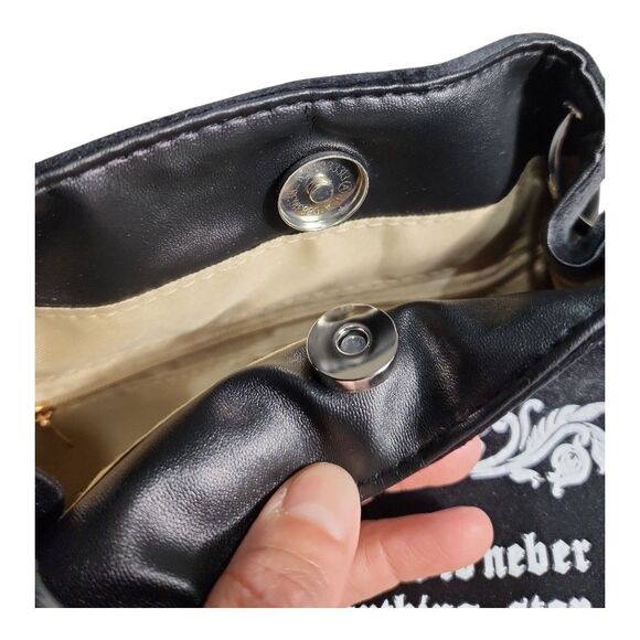 NWOT Multipurpose Vegan Suede Letters Shoulder Bag Spacious Interior Casual - Picture 10 of 14